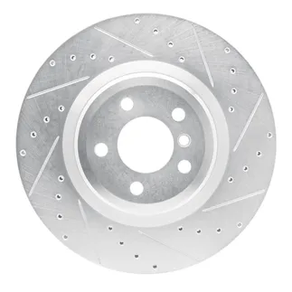 R1 Concepts EDZ-31095R Brake Rotor Drilled and Slotted Silver